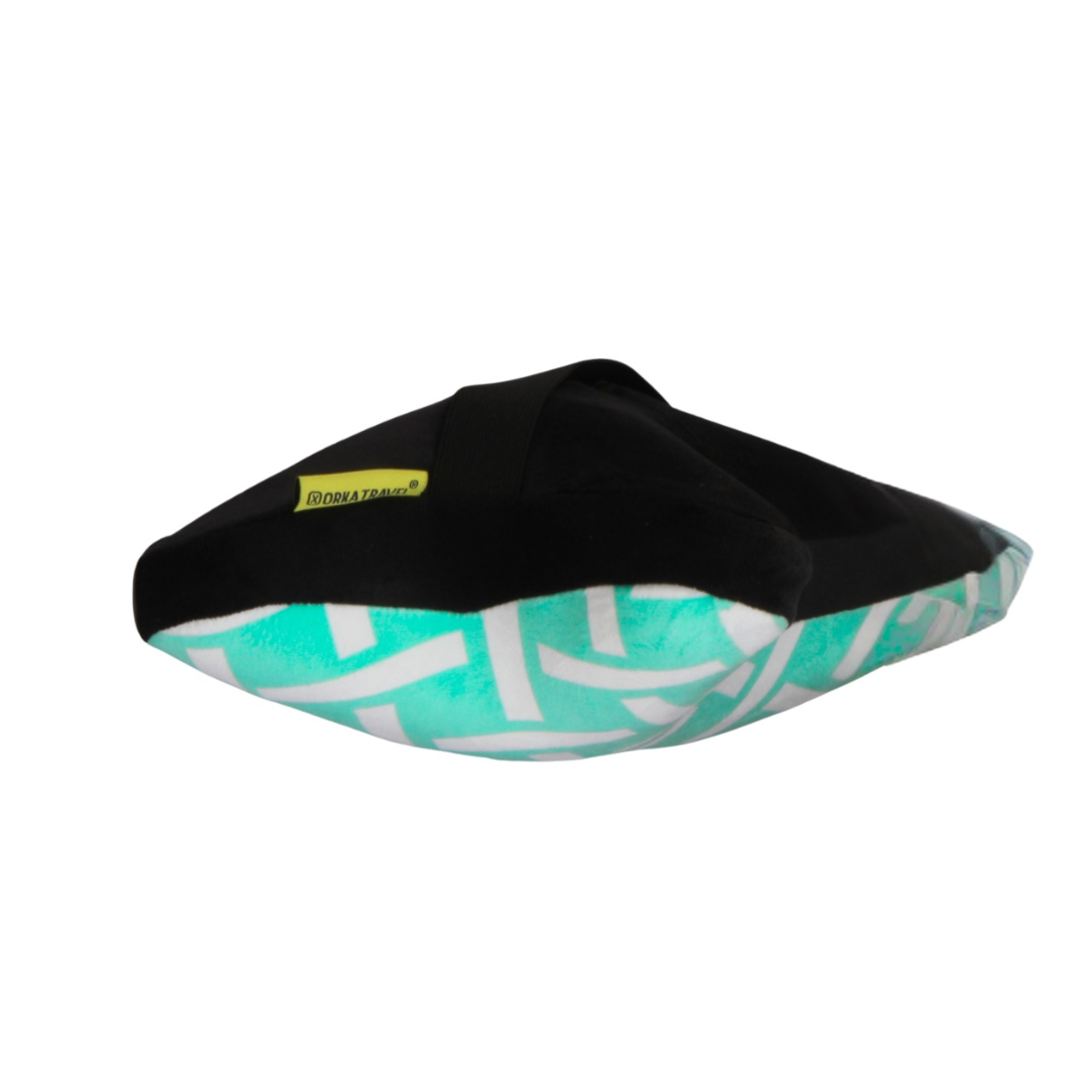 Digital Printed Memory Foam Car Neck Pack of 2 (D1,Teal,White)